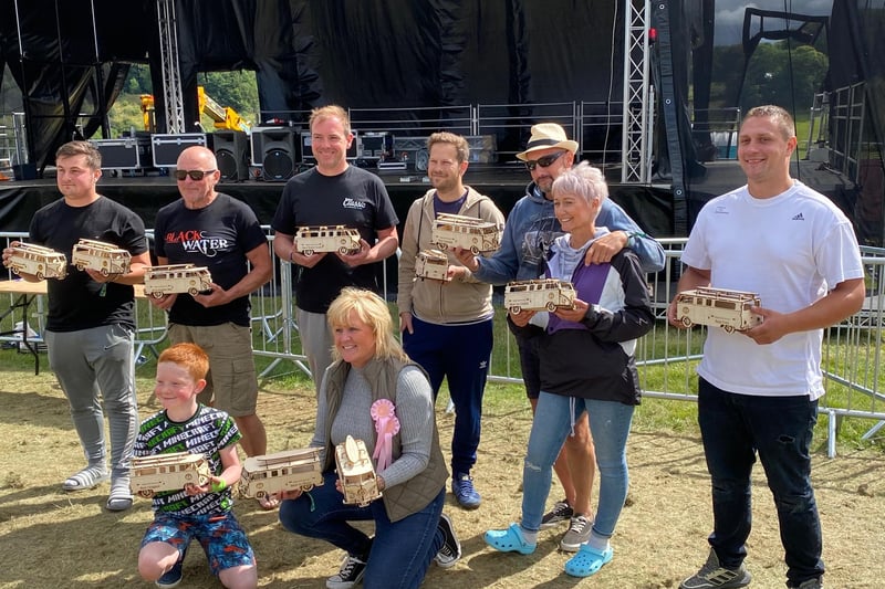 The winners of the various VW camper van competitions over Mighty Dub Fest 2021 weekend in Alnwick Pastures.