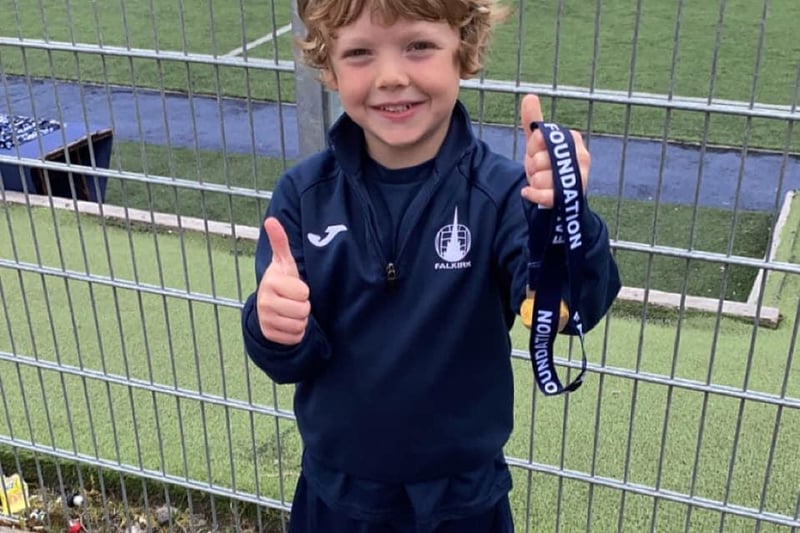 Stephanie Anderson took this picture of her son celebrating summer sporting success.