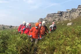A person fell four metres while climbing in Stanage Edge, the Peak District.