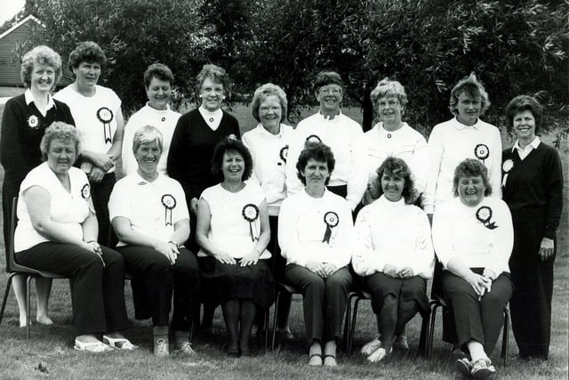 The Yorkshire ladies bowls team pictured in 1988.  Picture Sheffield Newspapers