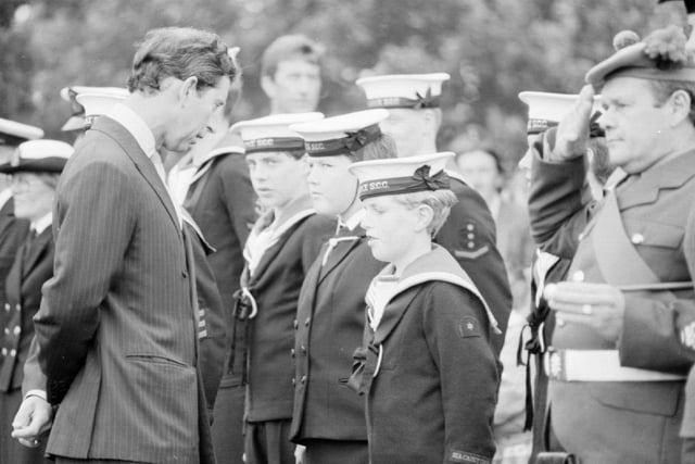 Prince Charles on a visit to Glenrothes in 1988 as part of the town's 40th anniversary celebrations.