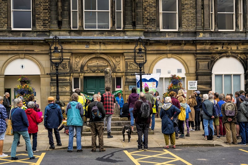 Campaigners at Buxton Town Hall