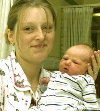 Lyndsey Hope with her baby Dylan. Born December 2001.