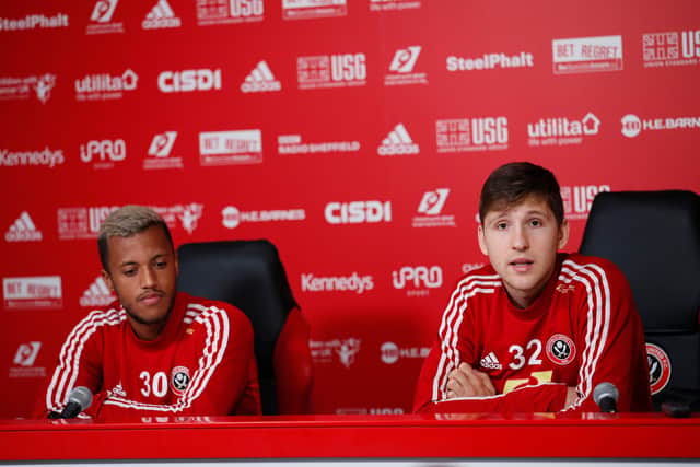 Richairo Zivlovic and Panos Retsos (R) can both be signed permanently, according to Sheffield United manager Chris Wilder: Simon Bellis/Sportimage