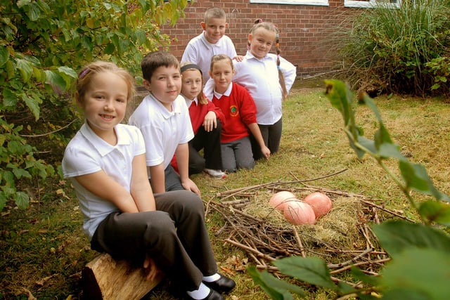 Back to 2009 and these pupils were pictured next to the mystery eggs which were laid in the school garden. Can you tell us more?