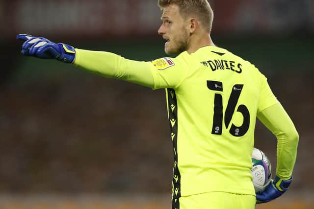 Adam Davies could make his Sheffield United debut nearly a year after joining them from Stoke City: Darren Staples/Sportimage