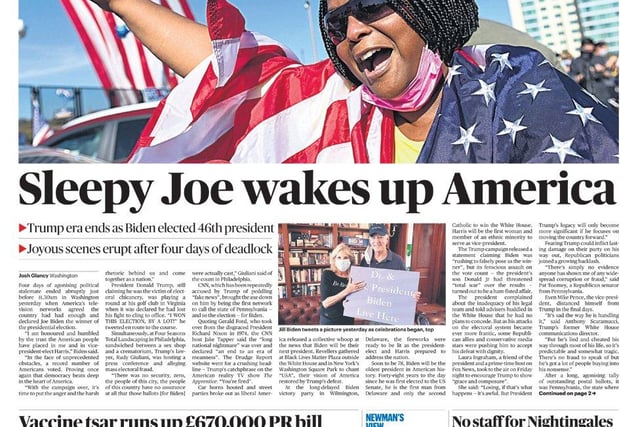The Sunday Times has fun with the nickname used  by Donald Trump to mock Joe Biden