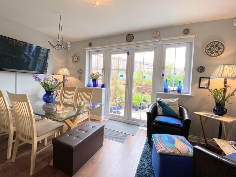 Dining area with access to garden.