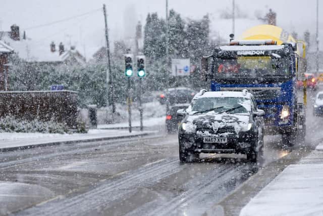 The Met Office is warning the wet and snowy weather may cause travel disruption