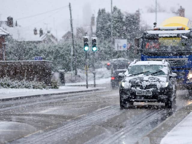 The Met Office is warning the wet and snowy weather may cause travel disruption