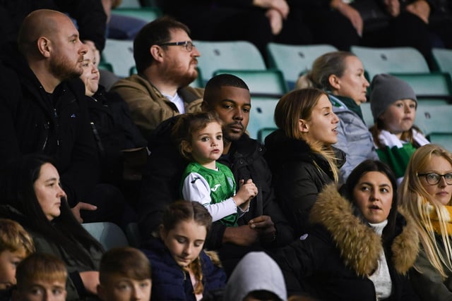 A young Hibs fan watches on as her team win the Edinburgh derby.