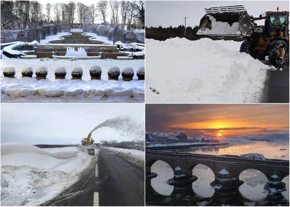 Wintry scenes from Northumberland.