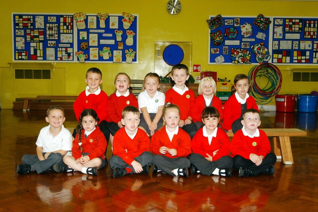 The reception class at Highfield Infants School. Can you spot someone you know?