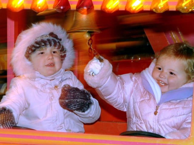Pictured are Lucy Hitchcock aged 4 and Aimee Brudzinska aged 1 both from Mansfield.