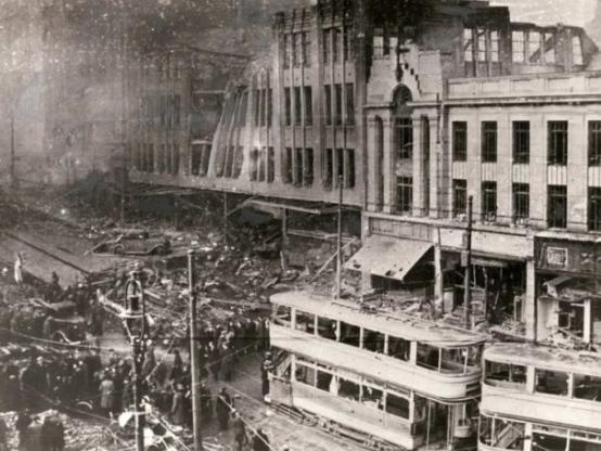 Large parts of Sheffield city centre were destroyed in the Blitz of December 1940 
