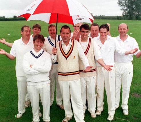 A cricket game in Hatfield was stopped due to the rain in 1998.