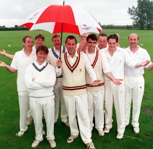 A cricket game in Hatfield was stopped due to the rain in 1998.