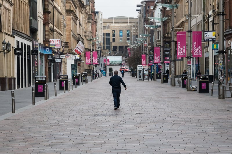 Like many other major streets across the world, Buchanan Street was left empty in 2020 when the city went into lockdown due to Coronavirus. 