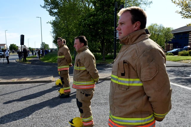 Firefighters also took part in the vigil