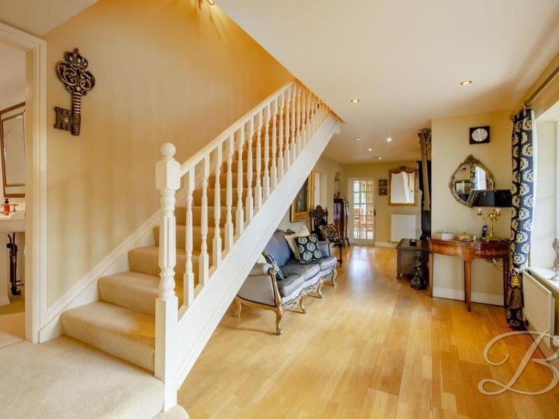 Even the hallway at the Manor House has a touch of style about it. Stairs lead us to the upstairs bedrooms.