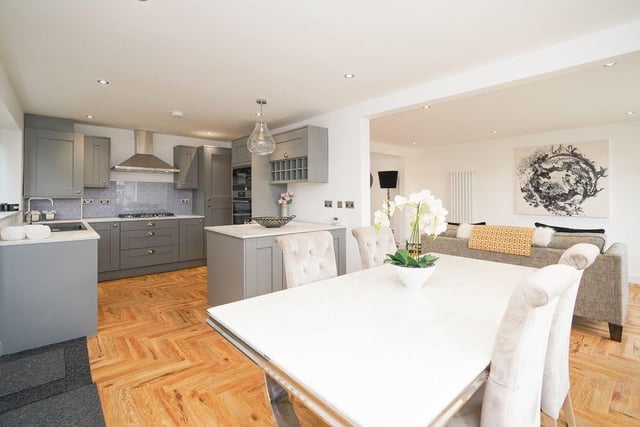 The kitchen is fully intergrated and the colour scheme works very well with the rest of the property.