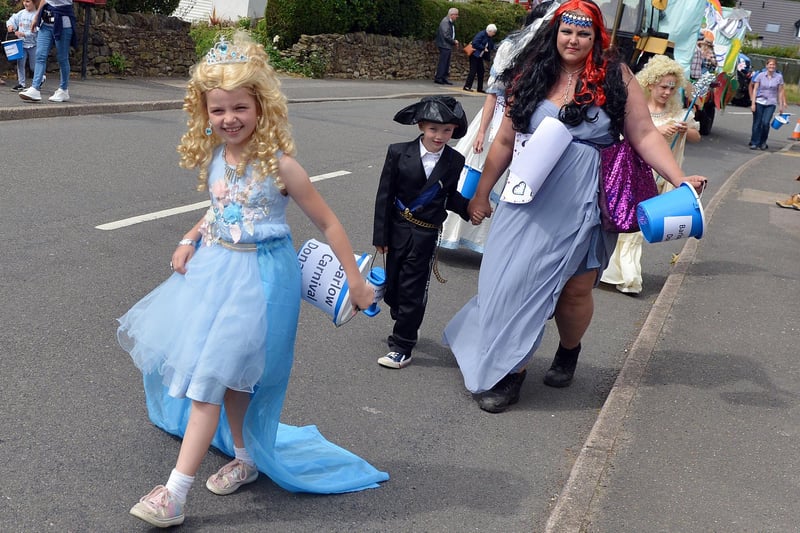 Participants in the fancy dress parade collected money en route to the recreation ground where the main events of carnival day took place.