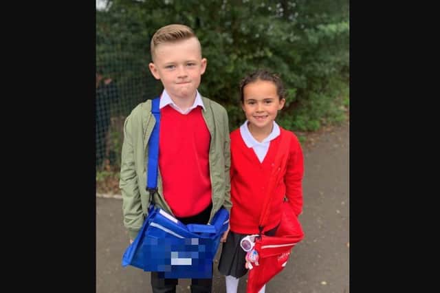 Riley Smith and Alexis Nicholls, aged seven from Stubbington, are returning to school.