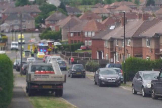 Emergency services were deployed to Spinkhill Road, Woodthorpe, after a collision yesterday