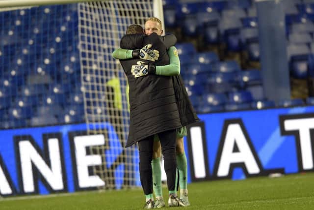 Cameron Dawson and David Stockdale are big mates regardless of their battle for the gloves at Sheffield Wednesday. Pic: Steve Ellis.