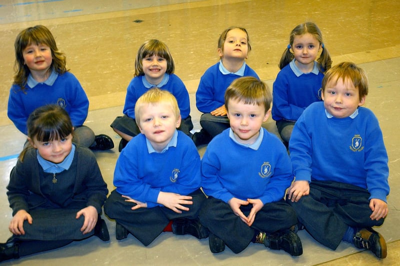 Back to 2004 for this view of new starters at Hart Village Primary School.