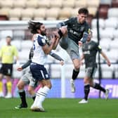 Sheffield Wednesday's Josh Windass has been sent off for this high challenge on Preston North Ends' Joe Rafferty. (Photo by Jan Kruger/Getty Images)
