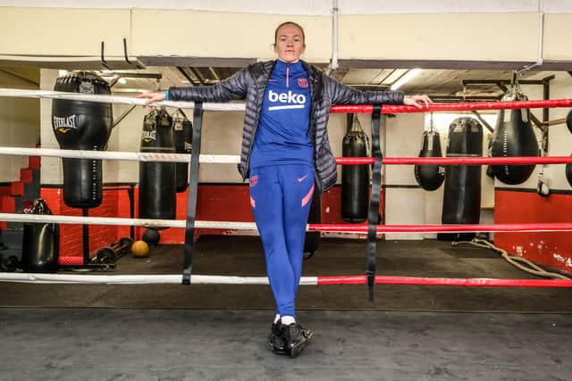 Bree Wright has lost more than three and a half stone in weight since returning to Manor Boxing Academy.