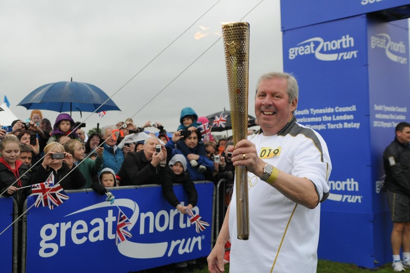 The Olympic Torch is carried on the Leas by Brendan Foster watched by waiting crowds. Were you there?