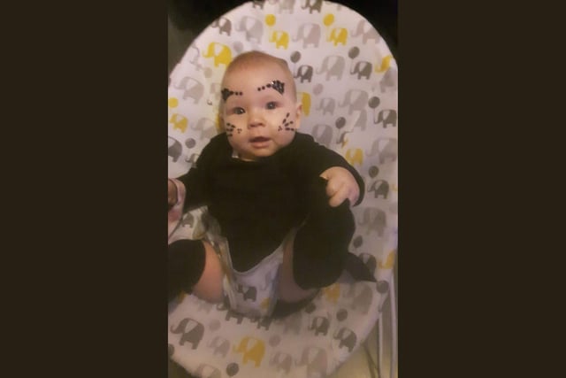Lilah-May embraced the face paint for her first Halloween!