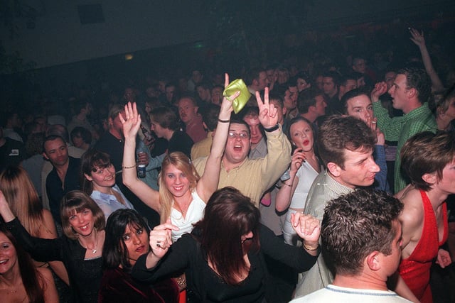 People partying the night away at Paradise club in the Pyramids in Southsea in 1999.