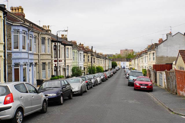 Properties in Bristol’s BS5 postcode area, which covers the Barton Hill area east of the city centre, saw property prices rise by an average of 3.2 per cent.