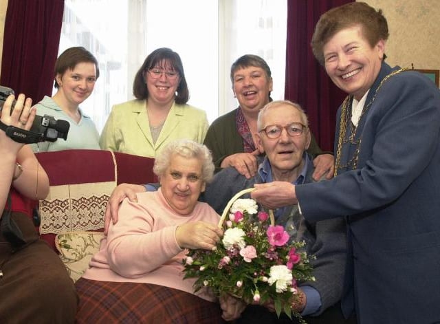 Samuel and Margeret Longbone celebrated their diamond wedding anniversary in 2001.