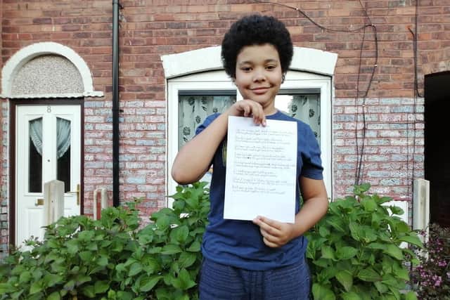 Sheffield schoolboy, Lincoln pens inspirational poem about how he hopes things will return to normal soon.