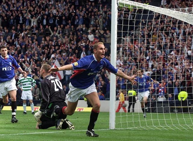 2001-02
Peter Lovenkrands' double was completed with a memorable diving header that clinched the Tennent's Scottish Cup in the most dramatic fashion at Hampden on May 4, 2002