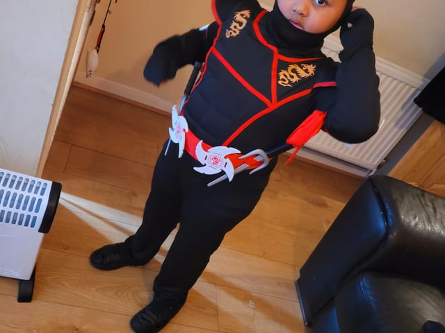 Makai Moody, 5, from Portsmouth, went dressed as a ninja for World Book Day.