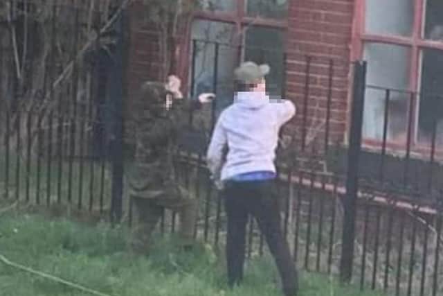 A photograph of two children believed to have been responsible for vandalising St Leonard's Day Nursery in Longley has been shared online (Photo: St Leonard's Day Nursery)
