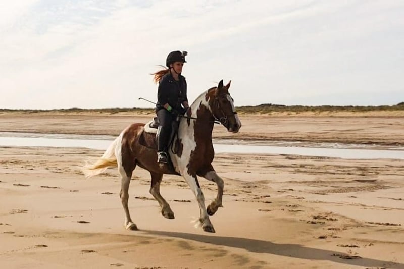 Kirstie Akeroyd, said: "Went on a horse holiday and it was the first time riding on the beach was amazing."