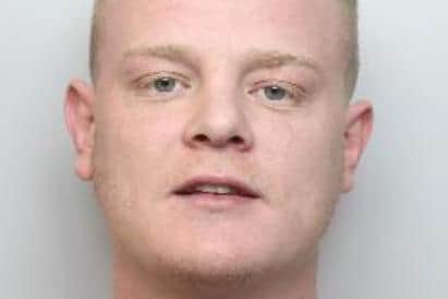 Pictured is Stephen Dunford, aged 25, of Fellbrigg Road, Sheffield, who has been found guilty of attempted murder after the drive-by shooting of a 12-year-old boy.