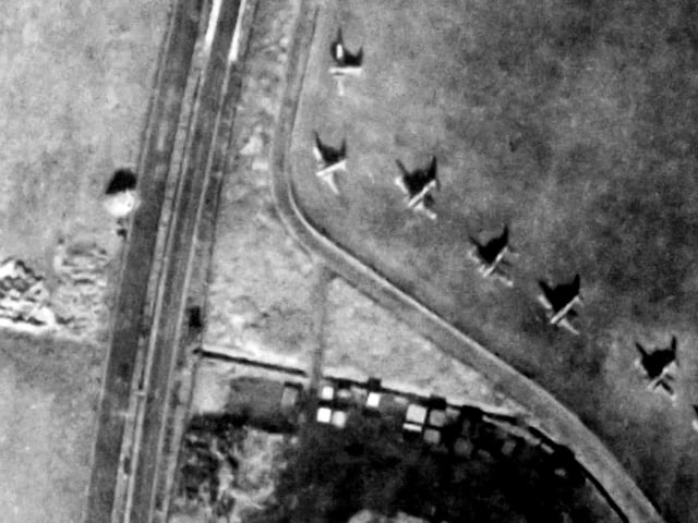 Airspeed Oxford aircraft on the south west corner of Portsmouth Airport.