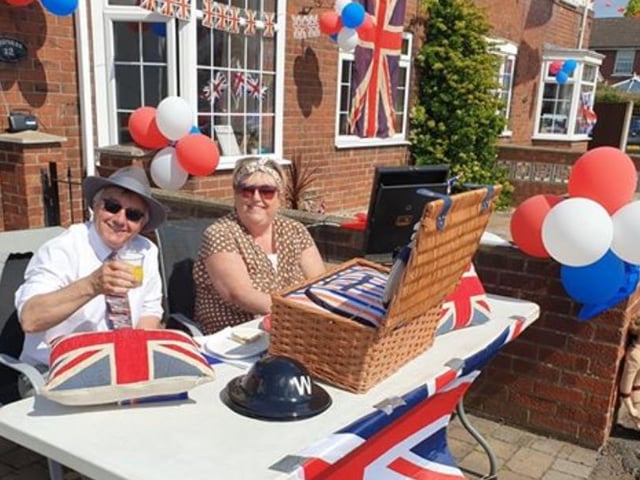 Residents mark the anniversary of VE Day in Kirk Sandall