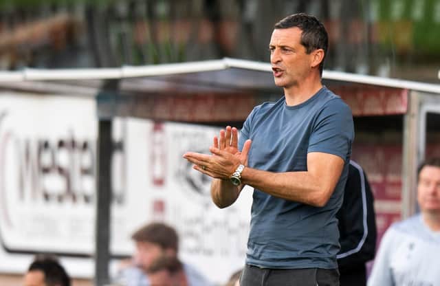 Jack Ross has built a competitive squad at Easter Road. Picture: SNS