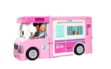 The Barbie 3-in-1 Dream Camper comes with multiple transformations, including three vehicles, five living spaces, 360-degree play and 60 accessories, including fishing gear, a picnic table and sleeping bag. Retails from Hamleys for £90.