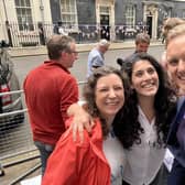 Sheffield TV personality Dan Walker tweeted a selfie with his producer to thank her for her help on his first day in his new job. Picture: Dan Walker, Twitter.