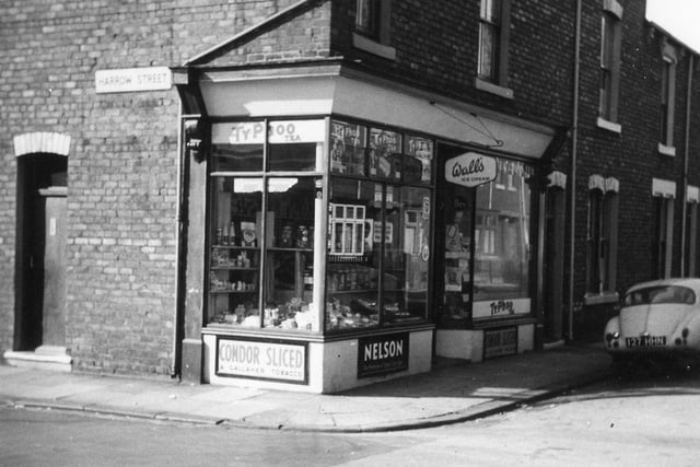How much has this scene changed? It shows a shop on the corner of Harrow Street and Oxford Road. Photo: Hartlepool Library Service.