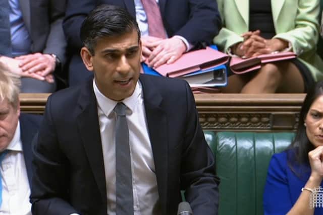 Chancellor of the Exchequer Rishi Sunak delivering his Spring Statement in the House of Commons, London. Picture date: Wednesday March 23, 2022.  Photo by House of Commons/PA Wire